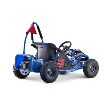 Gokart Fast Dragon na akumulator Niebieski 30km/h + Silnik 1000W + Koła pompowane + Regulacja siedzenia + Pasy